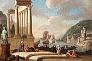 Oriental Port with Merchants